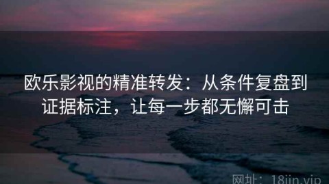 欧乐影视的精准转发：从条件复盘到证据标注，让每一步都无懈可击