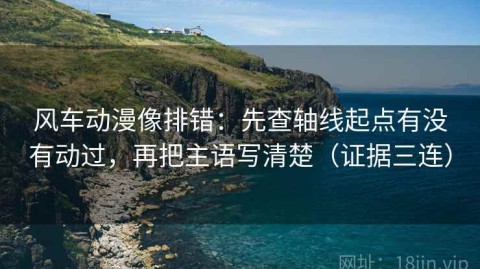 风车动漫像排错：先查轴线起点有没有动过，再把主语写清楚（证据三连）