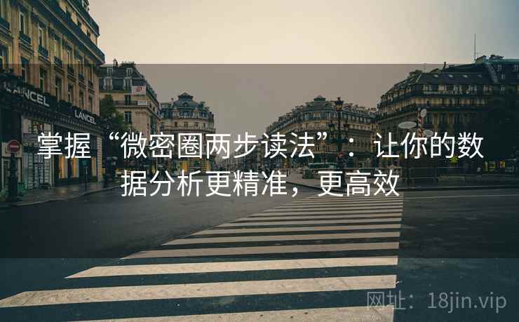 掌握“微密圈两步读法”:让你的数据分析更精准,更高效 掌握“微密圈两步读法”:让你的数据分析更精准,更高效